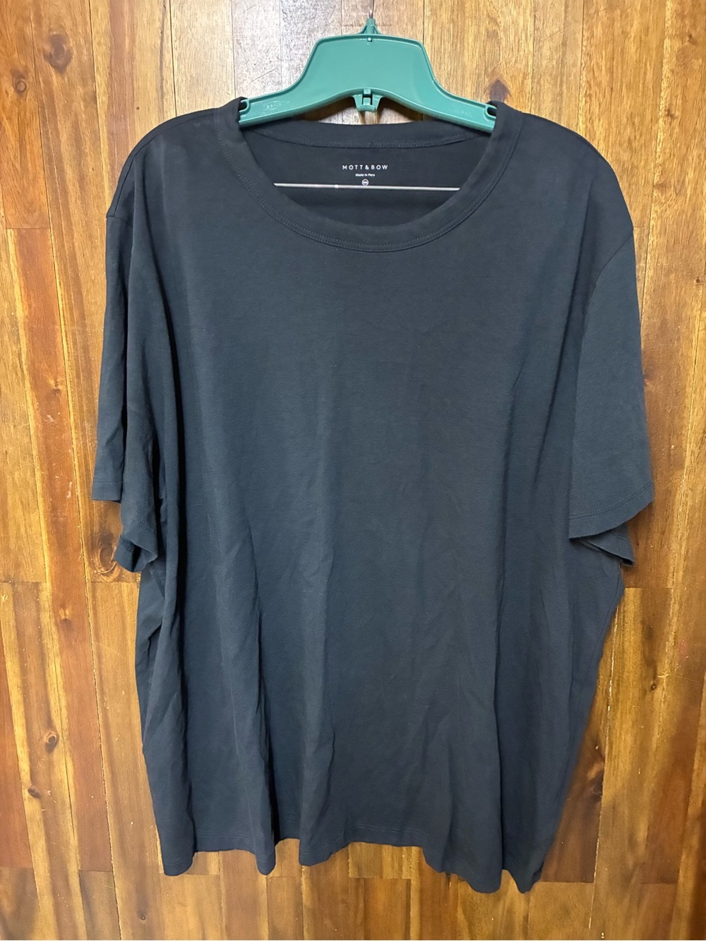 Mott & Bow Men's XXXL Navy Pima Cotton Classic Crew Neck T-Shirt Premium Basic
